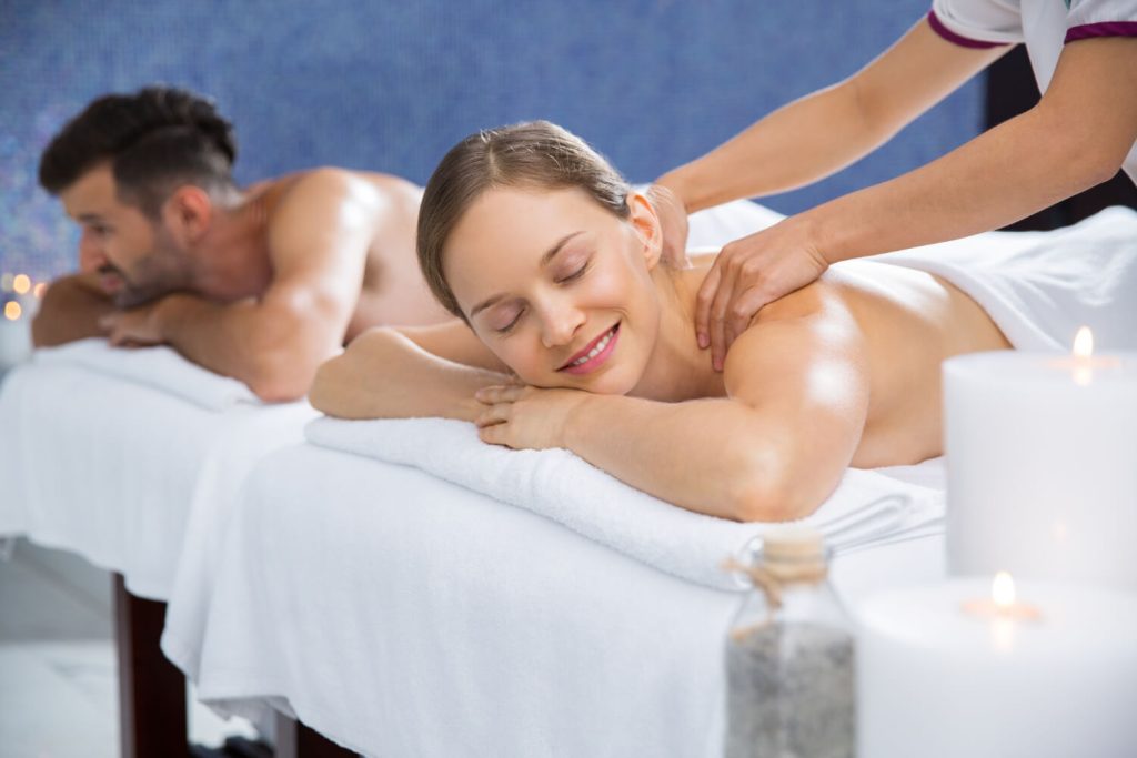 Relaxing body massage at a professional spa center with soothing ambiance.