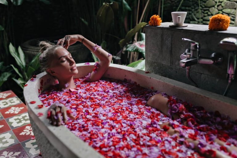Luxury jacuzzi bath massage in Dubai spa for relaxation and wellness.
